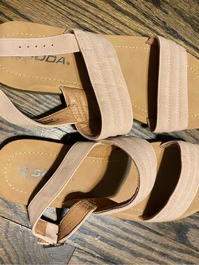 Soda Tan Strap Sandals